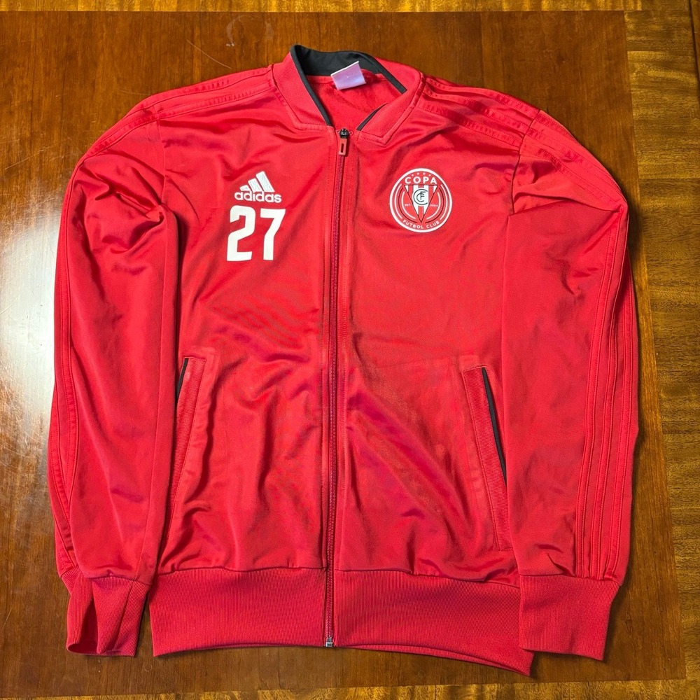 Adidas Copa Futbol Club‎ Full Zip Track Jacket Red Men's Small